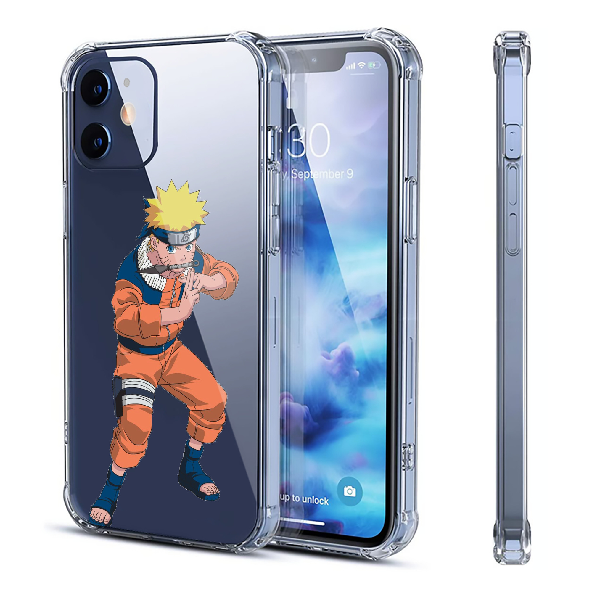 （画像用） NARUTO -ナルト- うずまき ナルト Uzumaki Naruto 【iPhone 12シリーズ対応】透明スマホケース（クリアソフトケース）
